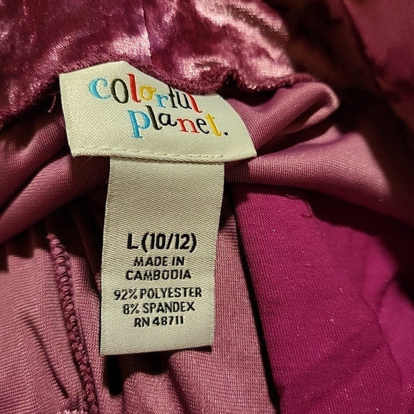 NWT Girls L(10/12) Colorful Planet Pink Velour Outfit Top & Jogger Pants - Picture 8 of 9
